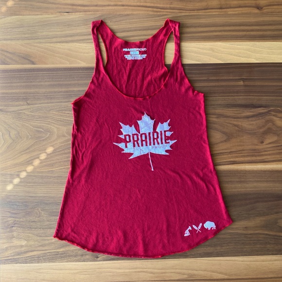 Prairie Proud Canada Maple Leaf Red Tank Top - Picture 1 of 5